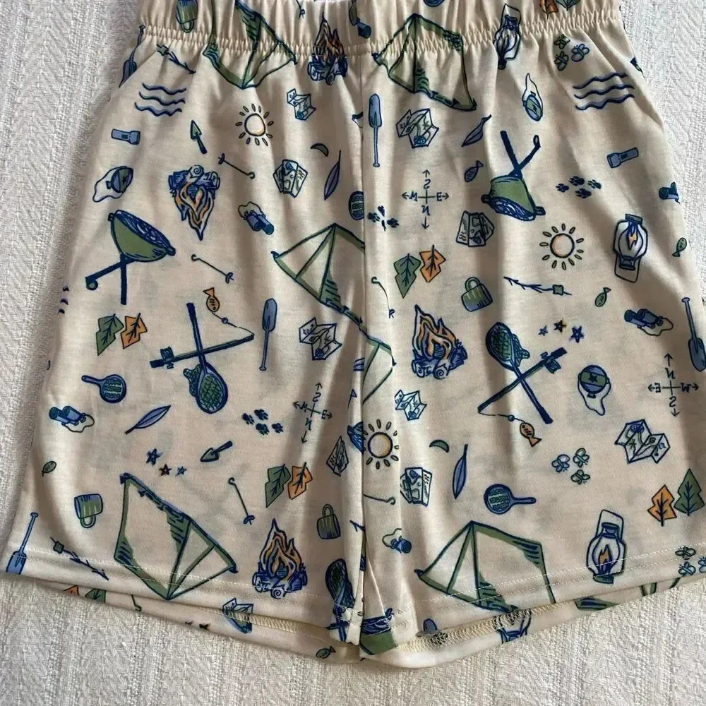 JAMMIES for Your Families Girls Camping  Pajama 2 Piece Set